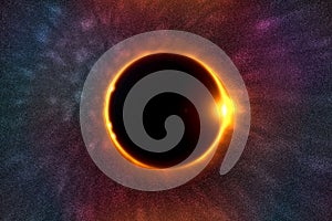 The moon covers the sun in a beautiful solar eclipse