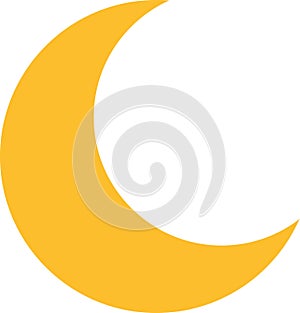 Moon crescent icon