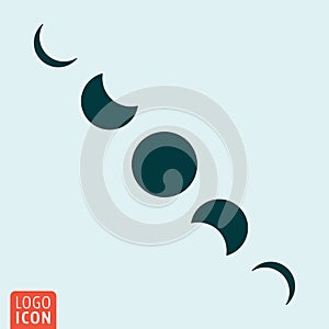 Moon cycles symbol - Lunar phases icon.