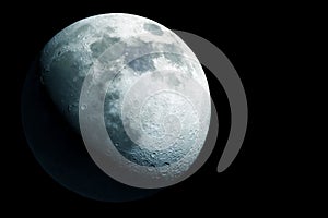 Moon on a dark background. Elements of this image furnished by NASA