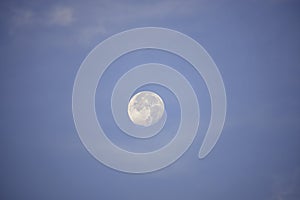 Moon in daylight On the bright sky