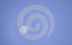 Moon in daylight On the bright sky