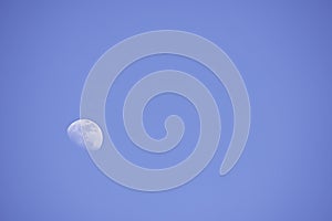 Moon in daylight On the bright sky