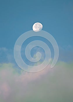 Moon daytime photo