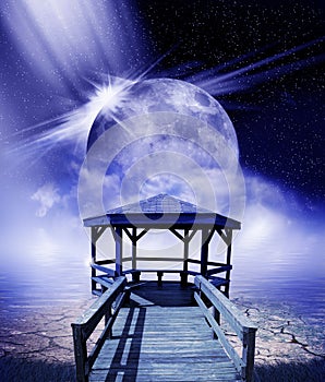 Moon and dock