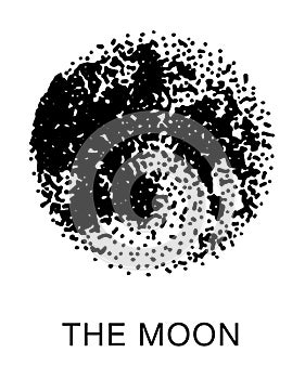 Moon dot vector illustration