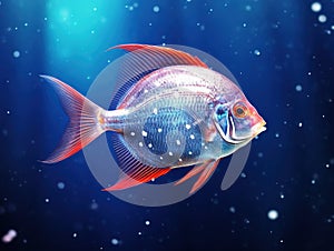 Moon fish isolated  Made With Generative AI illustration