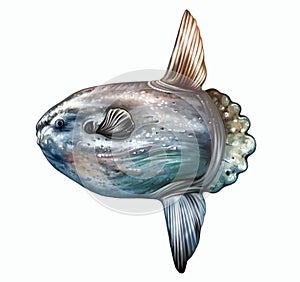 Moon fish, sun fish, head fish, Mola mola