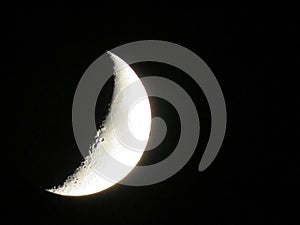 Moon in growing room with satellite craters night sleep photo