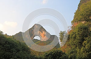 Moon hill landscape Yangshou China