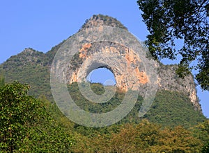 Moon Hill in Yangshuo, Guangxi Province