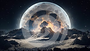 moon illustration wallpaper