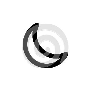 Moon line web or mobile interface vector icon