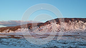 The moon in the midnight sun