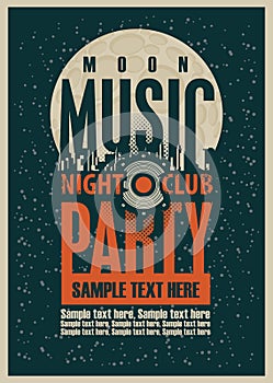 Moon Music party poster
