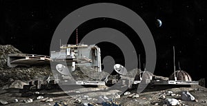 Moon outpost colony