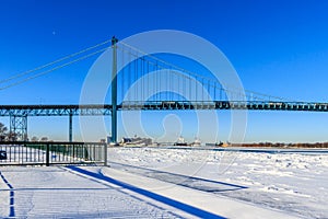 Moon Over Ambassador Bridge