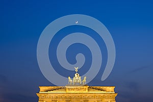 Moon over Brandeburg Gate, Berlin