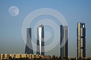 The moon over the four towers