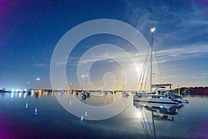 Moon over Marsh Harbour