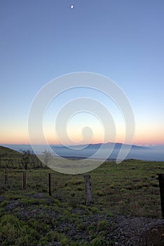 Moon over Mauna Loa