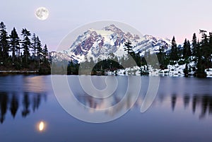 Moon Over Picture Lake