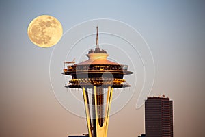 Moon over Seattle