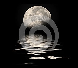 Moon over water