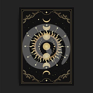 Moon phases accompanied by the sun