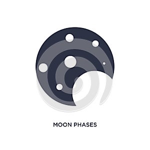 moon phases icon on white background. Simple element illustration from meteorology concept