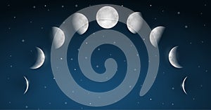 Moon Phases Vector