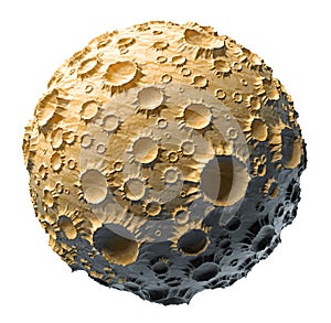 Moon planet asteroid isolated