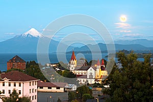 Puerto Varas at the shores of Lake Llanquihue in Chile photo