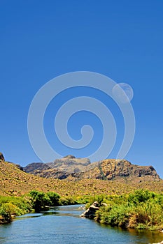 Moon Rising Salt River Recreation Area Arizona