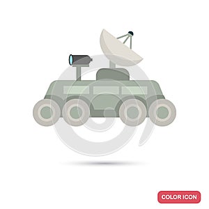 Moon rover color flt icon for web and mobile design