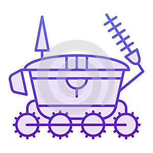 Moon rover flat icon. Astronomy violet icons in trendy flat style. Space vehicle gradient style design, designed for web