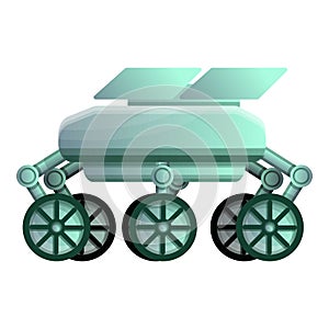 Moon rover icon, cartoon style