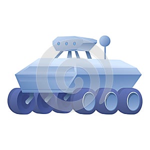 Moon rover icon, cartoon style