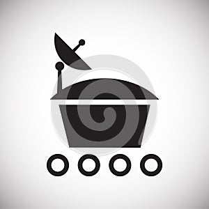 Moon rover icon on white background for graphic and web design, Modern simple vector sign. Internet concept. Trendy symbol for