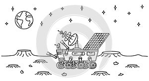 Moon rover vector illustration