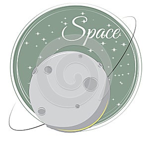 Moon space background