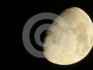 Moon space satellite sky night growing Earth craters photo