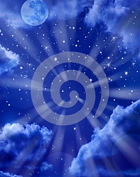 Moon Stars Sky Background