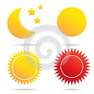 Moon sun and star symbol