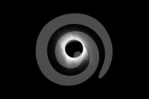 Moon and Sun During Total Solar Eclipse