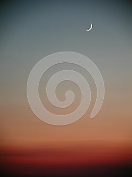 Moon sunset