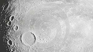 Moon surface with gray texture and craters in chaotic pattern for space design