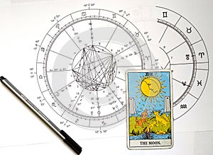 Astrology Natal Chart Tarot The Moon photo