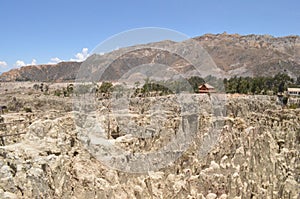 Moon Valley, rock formations in the Zona Sur district of La Paz, Bolivia photo