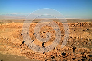 The Moon Valley or El Valle de la Luna in Atacama Desert, San Pedro Atacama, Chile